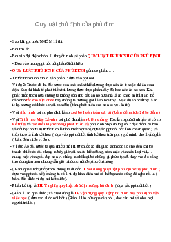 Quy luật phủ định của phủ định | Trường Đại học Giao thông Vận tải
