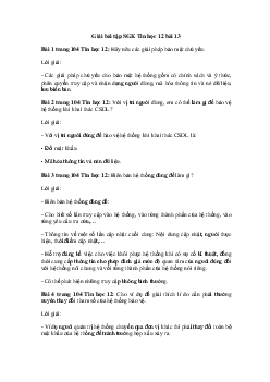 Giải bài tập SGK Tin học 12 Bài 13: Bảo mật thông tin trong các hệ cơ sở dữ liệu