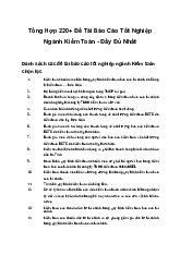 Tổng hợp 220+ đề tài báo cáo tốt nghiệp môn Kiểm toán | Đại học kinh tế Quốc dân