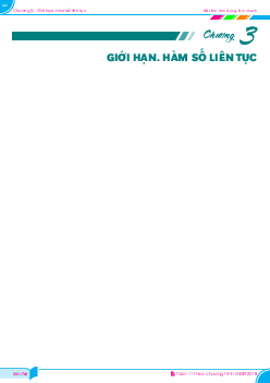 Giới hạn, hàm số liên tục Toán 11 GDPT 2018
