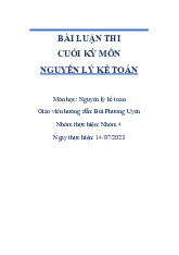 Bài luận thi cuối kì Nguyên lý kế toán | Đại học Hoa Sen