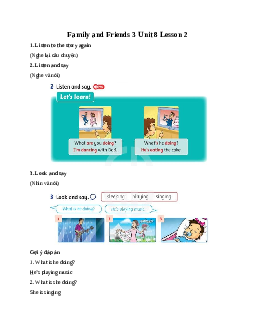 Family and Friends 3 Unit 8  I'm dancing with Dad Lesson 2