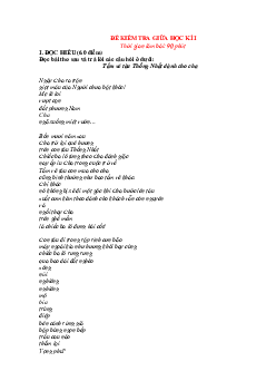 Đề thi giữa học kì 1 lớp 10 năm 2023 - 2024 sách Chân trời sáng tạo | Ngữ văn 10 đề 4