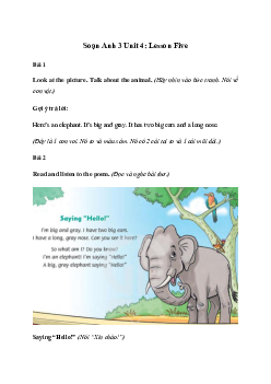 Giải Tiếng Anh lớp 3 Unit 4: Lesson Five | Family and Friends