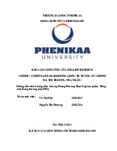 Chiến lược Marketing quốc tế tương ớt Chinsu tại thị trường Nhật Bản | Bài báo cáo môn Tiếng Anh trong kinh doanh | Trường Đại học Phenikaa