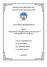 Đại hội lần thứ XII của Đảng (2016) và liên hệ thực tiễn về vấn đề ngoại giao ở nước ta hiện nay | Bài tập lớn môn Lịch sử đảng cộng sản Việt Nam