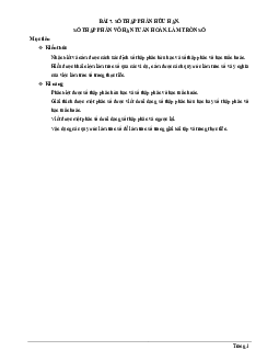 Chuyên đề số thập phân hữu hạn, số thập phân vô hạn tuần hoàn, làm tròn số