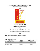 Tiểu luận Quan điểm của chủ nghĩa Mác-Lênin về con người và vấn đề phát triển nguồn nhân lực nước ta hiện | Môn Triết học Mác - Lênin - Đại học Bách Khoa Hà Nội