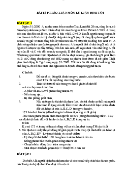 Bài tập thảo luận môn Lý luận định tội