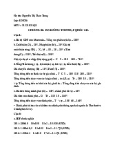 Bài tập chương 10 : Đo lường thu nhập quốc gia | Môn kinh tế vĩ mô