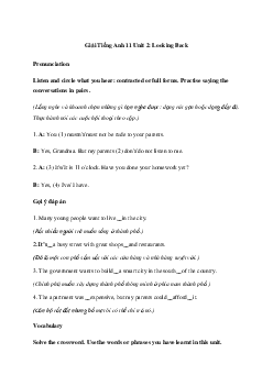 Giải Tiếng Anh 11 Unit 2: Looking Back