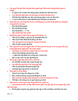 Câu hỏi trắc nghiệm môn lý luận nhà nước và pháp luật ( có đáp án )