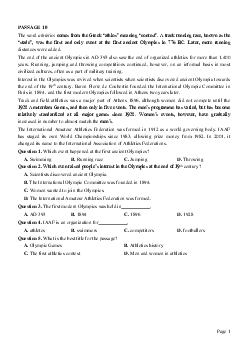 PASSAGE 10_Theme 4. Sport (Thể thao)