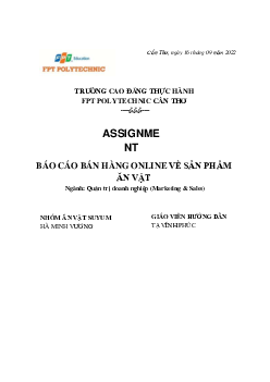 Kỹ năng bán hàng | Bài tập môn Marketing | Trường Cao đẳng thực hành FPT