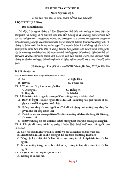 Đề thi HK2 Văn 6 Kết nối tri thức 2022-2023 (có đáp án và ma trận)