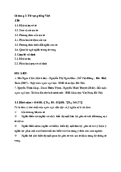 Chương 3: Từ vựng tiếng Việt môn Việt ngữ học | Đại Học Hà Nội