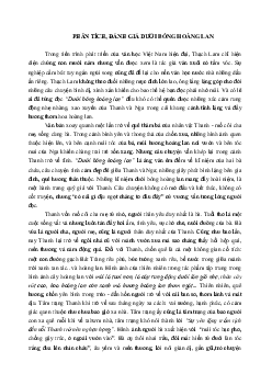 Phân tích "Dưới bóng hoàng lan" (Thạch Lam)  Ngữ Văn 10 Chân Trời Sáng Tạo