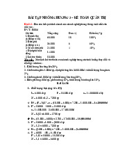 Chương 3: Giải Bài Tập Doanh Thu và Lợi Tức | Kế toán quản trị | Đại học Nông Lâm Thành phố Hồ Chí Minh