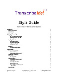 Transcribe Me Style Guide -  Tài liệu tham khảo môn Tiếng Anh ( TA8 ISW) | Đại học Hoa Sen