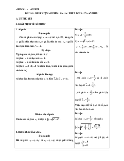 Các dạng bài tập VDC số phức Toán 12