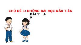 Giáo án điện tử Tiếng việt 1 bài 1 Chân trời sáng tạo : A a