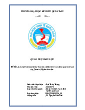 Làm một bài luận liên hệ bản thân (reflective essay) liên quan tới 3 hoạt động Quản trị Nguồn nhân lực | Bài tập lớn môn Quản trị nhân lực