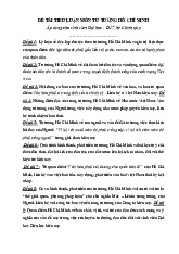 Tiểu Luận Môn Tư Tưởng Hồ Chí Minh | Đại học Điện lực