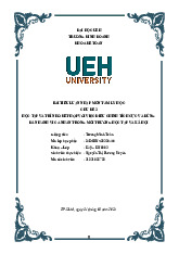 Tiểu luận Học tập và trí nhớ trong điều chỉnh hành vi môn Tâm lý học | Đại học Kinh tế Thành phố Hồ Chí Minh