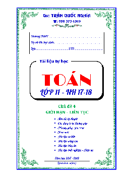 Chuyên đề giới hạn – liên tục – Trần Quốc Nghĩa