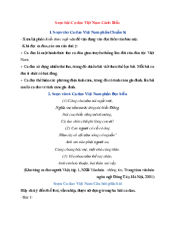 Soạn bài Ca dao Việt Nam | Ngữ Văn 6 Cánh Diều tập 1