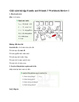 Giải sách bài tập Family and Friends 3 Workbook Review 1
