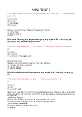 Mini test 2 - bài tập toeic có đáp án môn Tiếng Anh  | Học viện Nông nghiệp Việt Nam