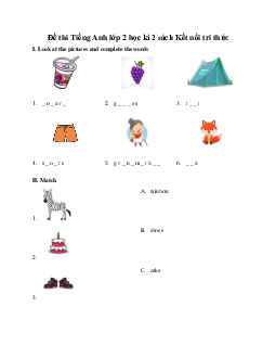 Đề thi học kì 2 môn Tiếng Anh 2 năm 2022 - 2023 sách Kết nối tri thức với cuộc sống
