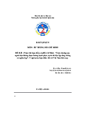 Bài tập lớn Tư tưởng Hồ Chí Minh| Đại học Kinh Tế Quốc Dân