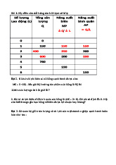 Bài Tập Kinh Tế Vi Mô | Trường Đại học Kinh Tế - Luật