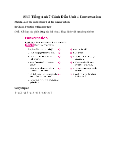 SBT Tiếng Anh 7 Cánh Diều Unit 4 Conversation