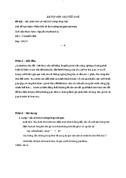 Bài tập " Phân tích tình trang lúa gạo hiện nay " môn Kinh tế vĩ mô | Đại học Thăng Long
