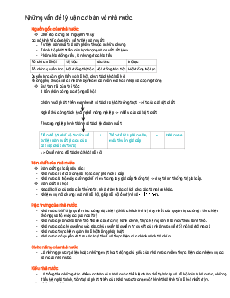 Bài giảng chương 1: Những vấn đề cơ bản về nhà nước