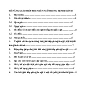 Kỹ năng giao tiếp phi ngôn ngữ trong kinh doanh môn Giao tiếp kinh doanh | Học viện Ngân hàng