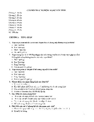 Tổng hợp câu hỏi trắc nghiệm ôn thi môn Mạng máy tính | Đại học Bách Khoa Hà Nội