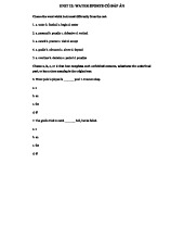 Bài Tập Tiếng Anh Lớp 12 - Unit 12: Water Sports Có Đáp Án