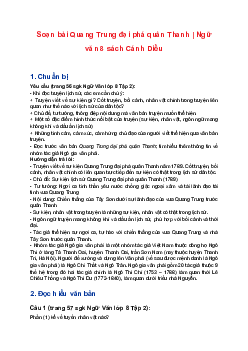 Soạn bài Quang Trung đại phá quân Thanh | Ngữ văn 8 sách Cánh Diều