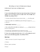 Đề thi học kỳ 1 môn Tiếng Anh lớp 8 năm học 2024 - 2025 | Bộ sách Global Success