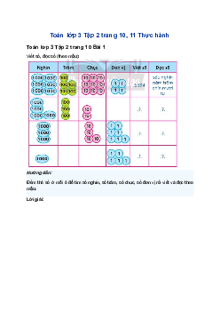 Giải Toán lớp 3 Các số có bốn chữ số trang 10, 11 Chân trời sáng tạo
