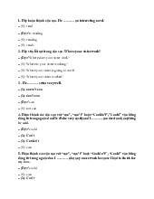 Final Exam Review Notes môn Tiếng Anh cơ bản 2 | Trường đại học Mở Hà Nội