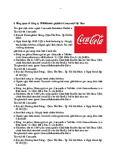 Tổng quan về Công ty TNHH Coca-Cola Việt Nam | Đại Học Nội Vụ Hà Nội