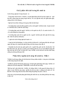 Phân tích cách xưng hô "Ta - mình" trong bài Việt Bắc hay nhất | Văn mẫu lớp 12