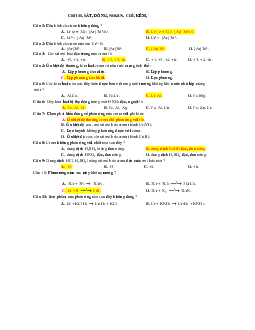 360 câu hỏi trắc nghiệm có đáp án môn Hóa học lớp 12: Crom, sắt, đồng, niken, chì, kẽm, vàng, bạc, thiếc