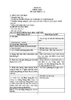 Giáo án Tiếng Việt lớp 4 Tuần 35 | Kết nối tri thức