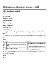 Bài tập về danh từ, động từ, tính từ có đáp án chi tiết | Tiếng Việt 4